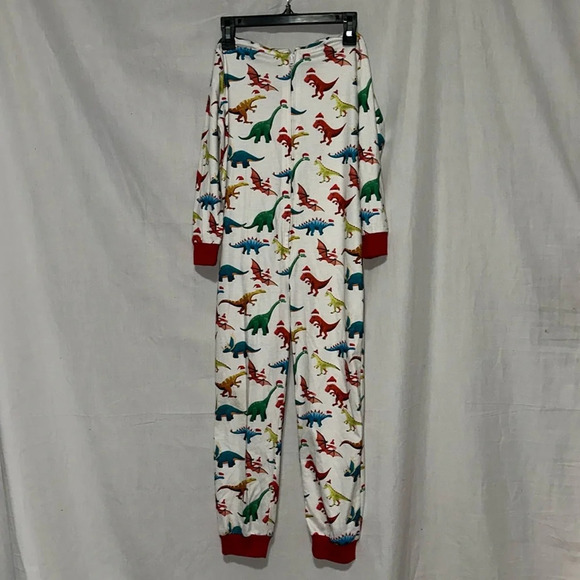 Christmas dinosaur print PatPat one piece pajamas size 6/7 - Picture 1 of 4